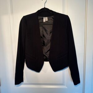 Black Women's Crop Blazer